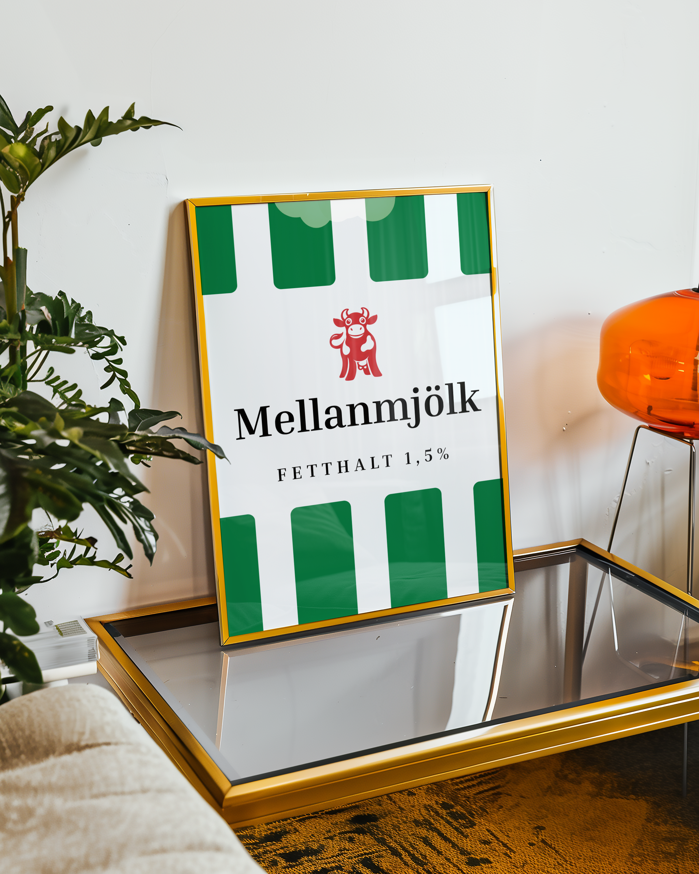 Scandinavian Mjölk Green Label Poster – poster på vägg inredning