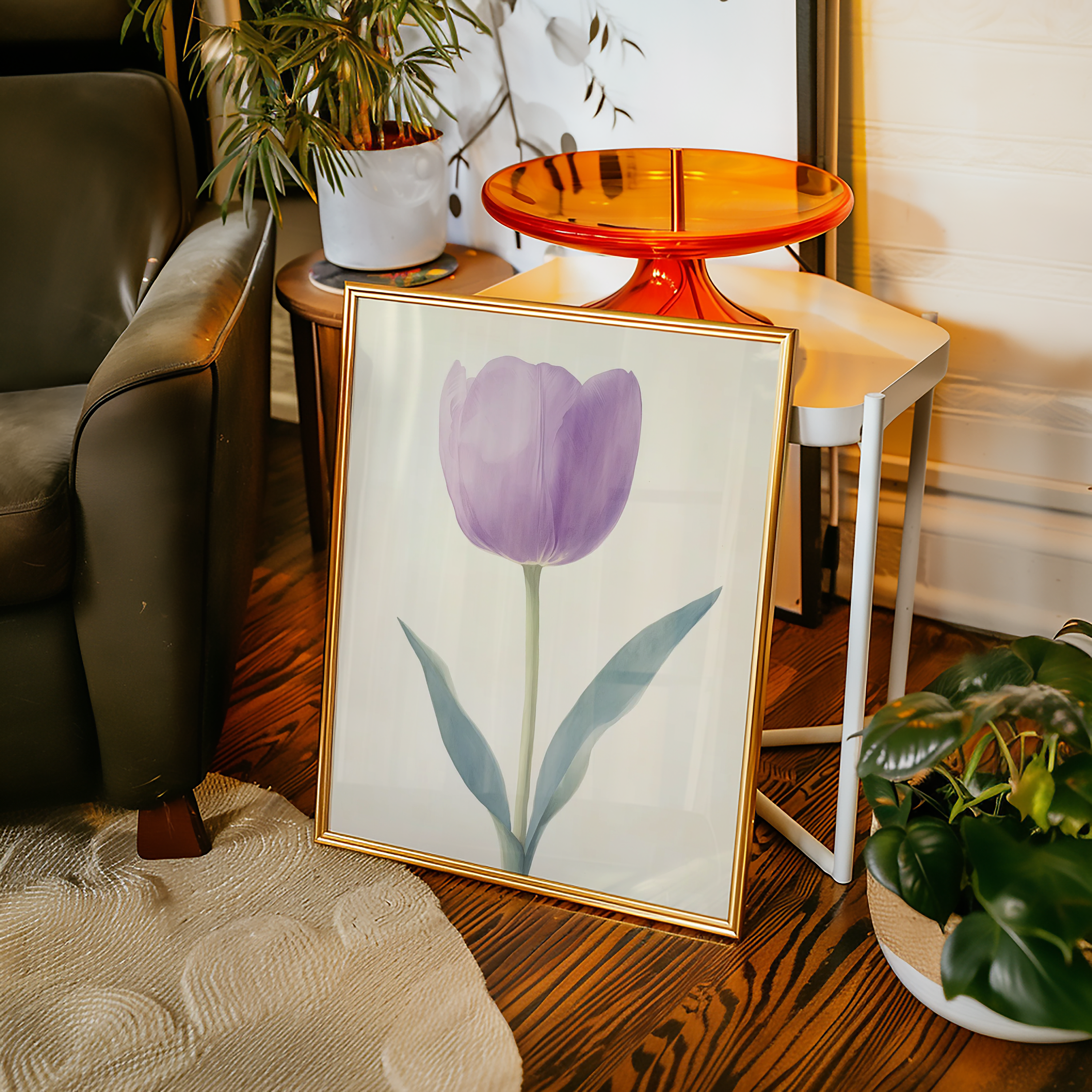 Purple tulip Poster