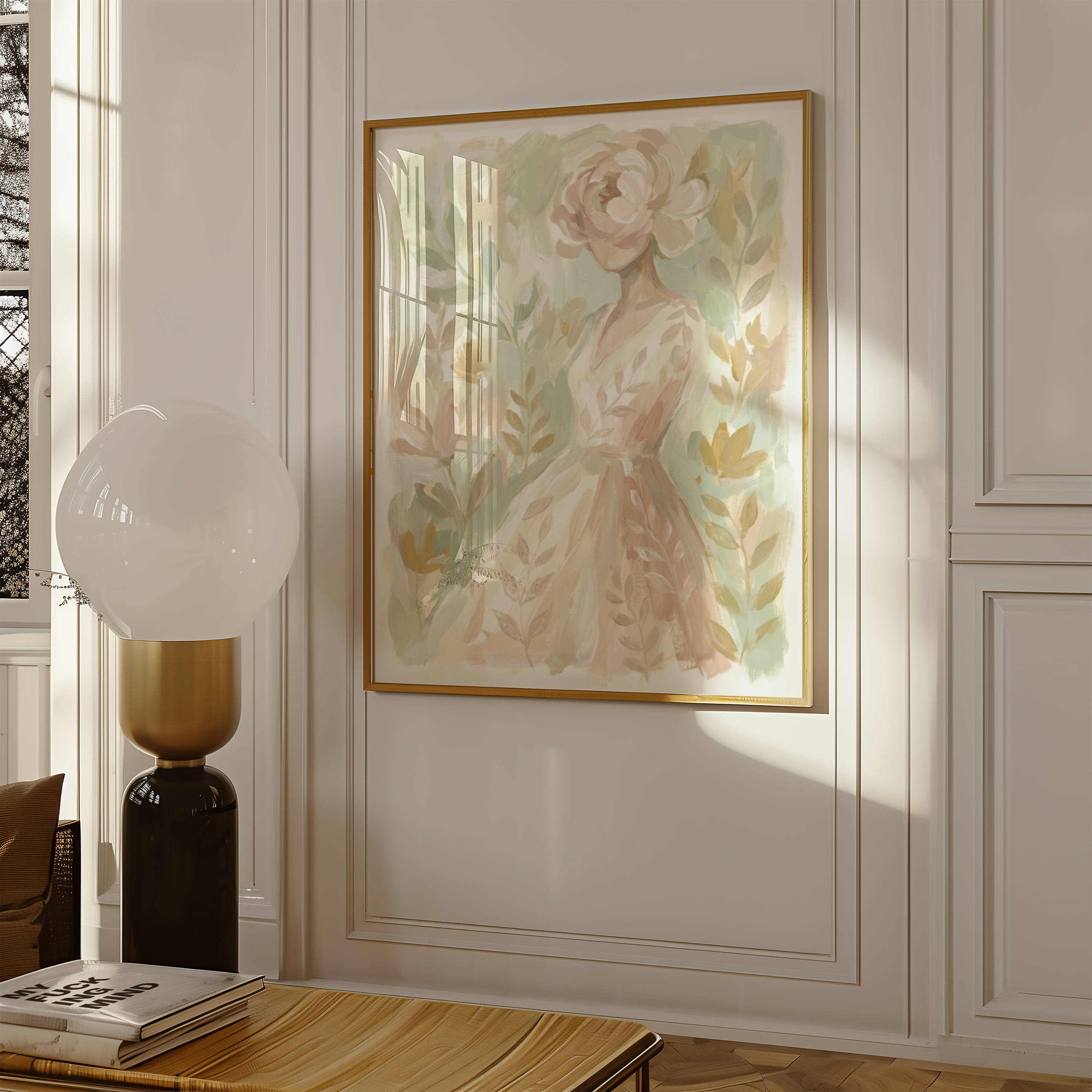 Ethereal Flora Muse Poster – poster väggdekoration inredning – Affischer hos Bozetto