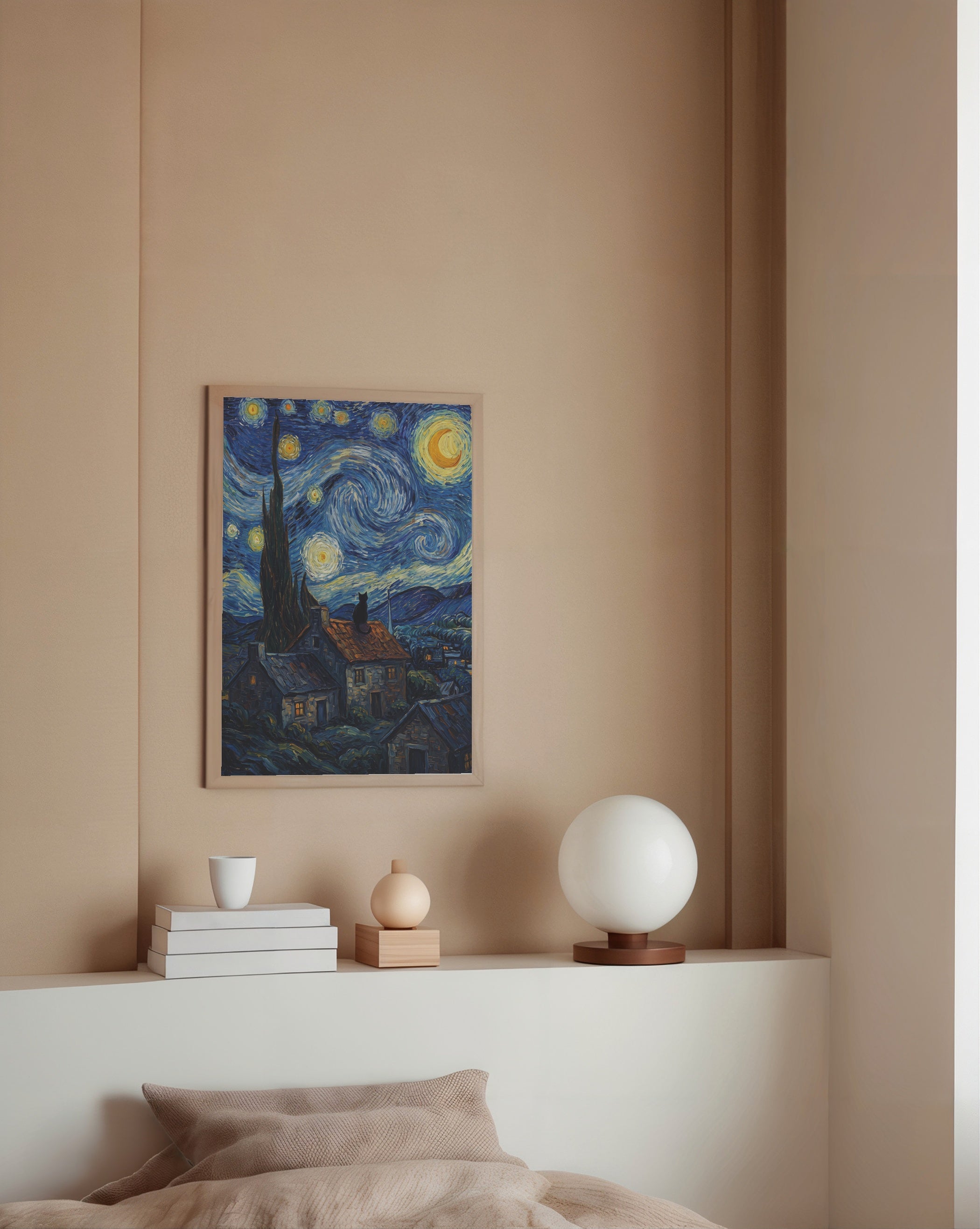 Starry Night Cat Poster – i rum 3