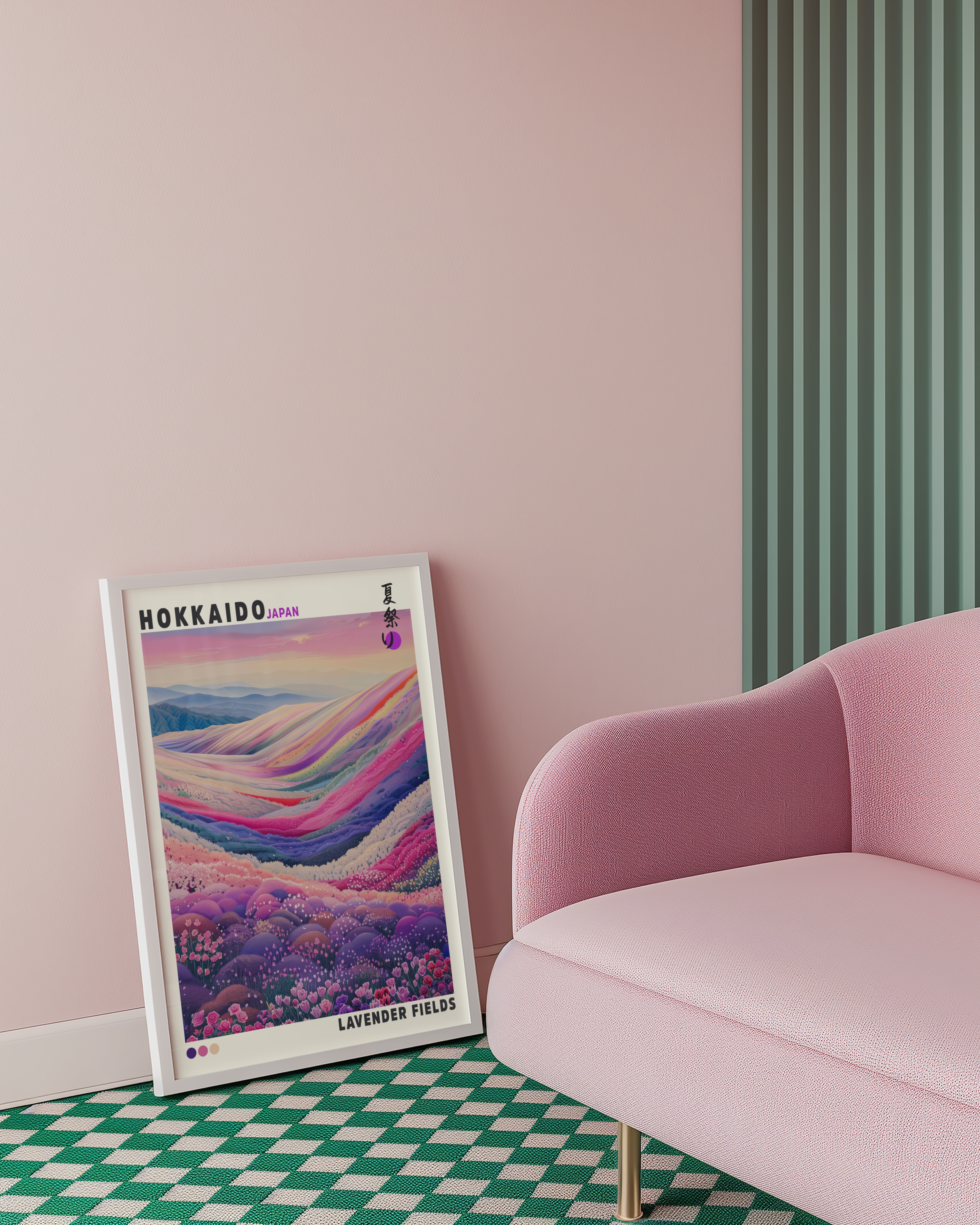 Hokkaido Lavender Fields Poster