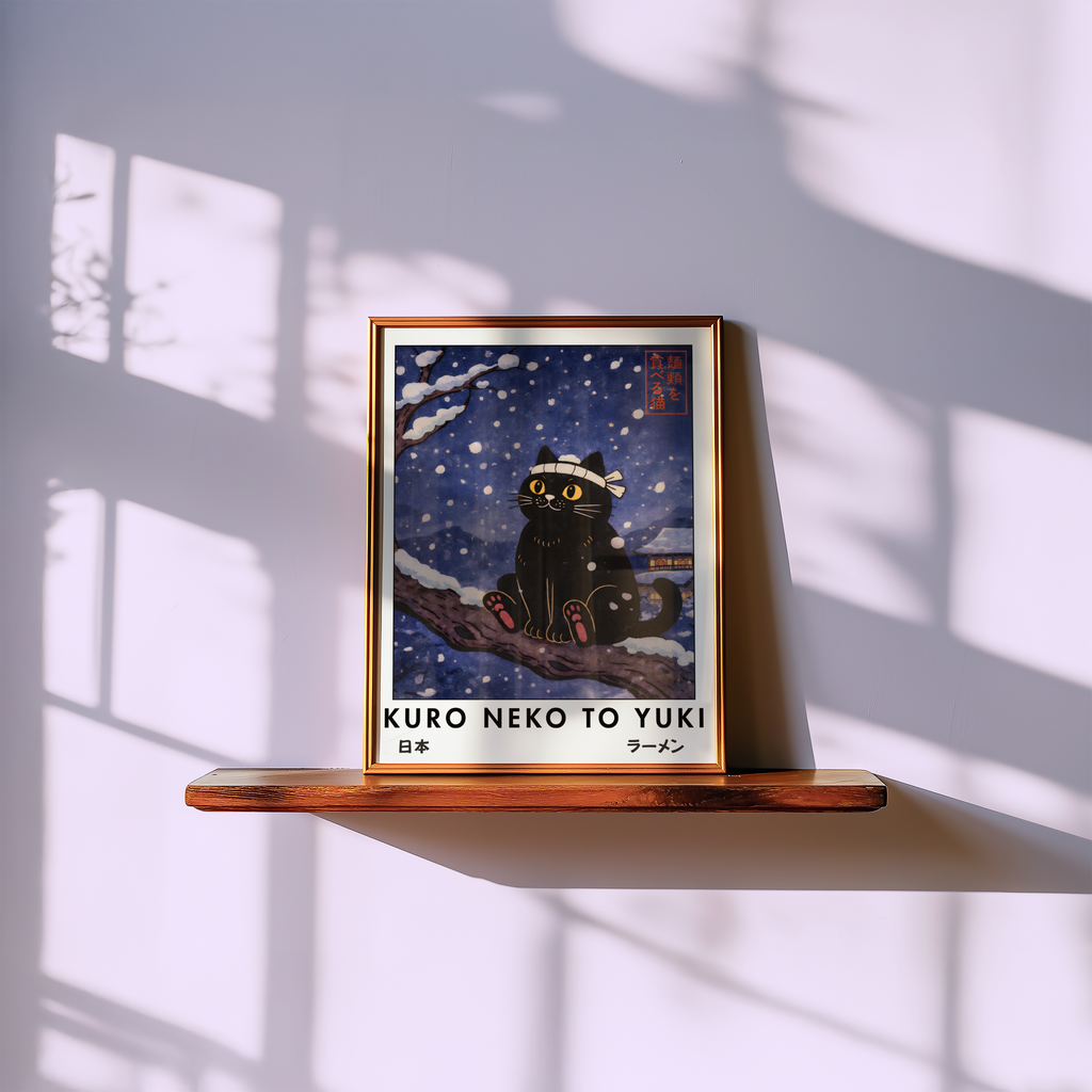 Kuro Neko to Yuki Cat Poster