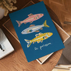 French Fish Illustration Poster
