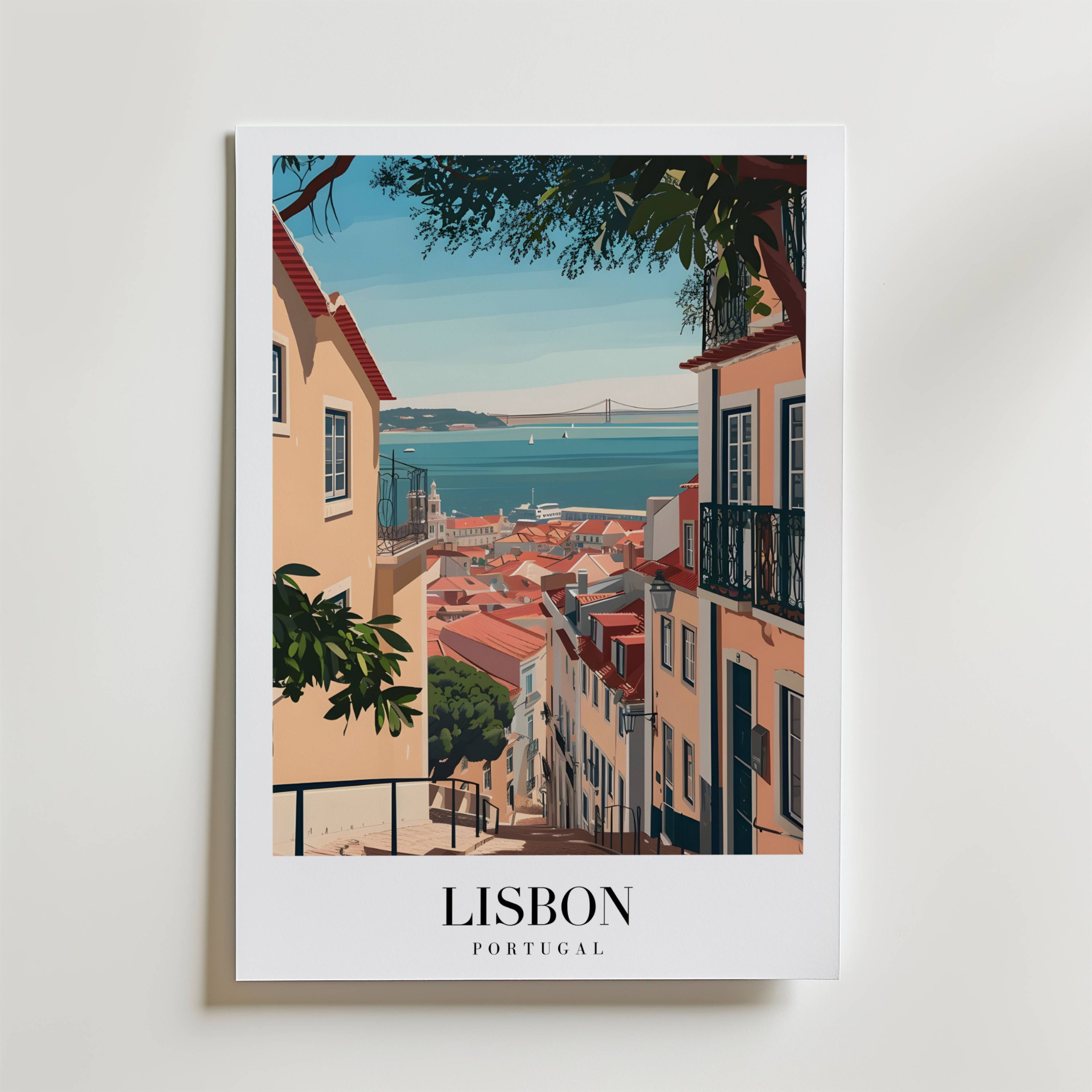 Golden Streets Of Lisbon Poster
