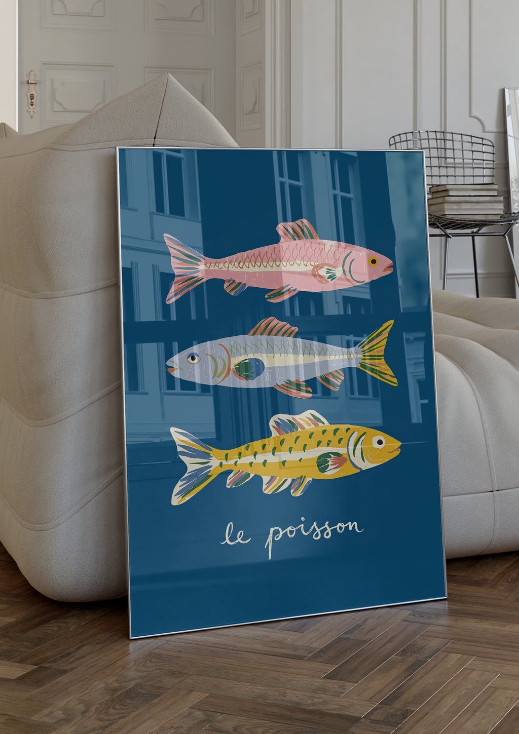 French Fish Illustration Poster