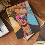 Floral Frida Kahlo Portrait Poster