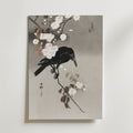 Crow and Cherry Blossom inramad affisch – konsttryck från Bozetto i hög kvalitet