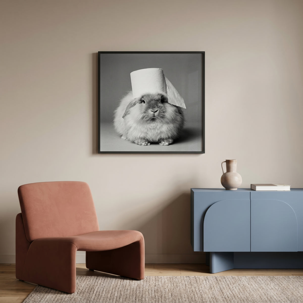 Bathroom Bunny Poster – i rum 1