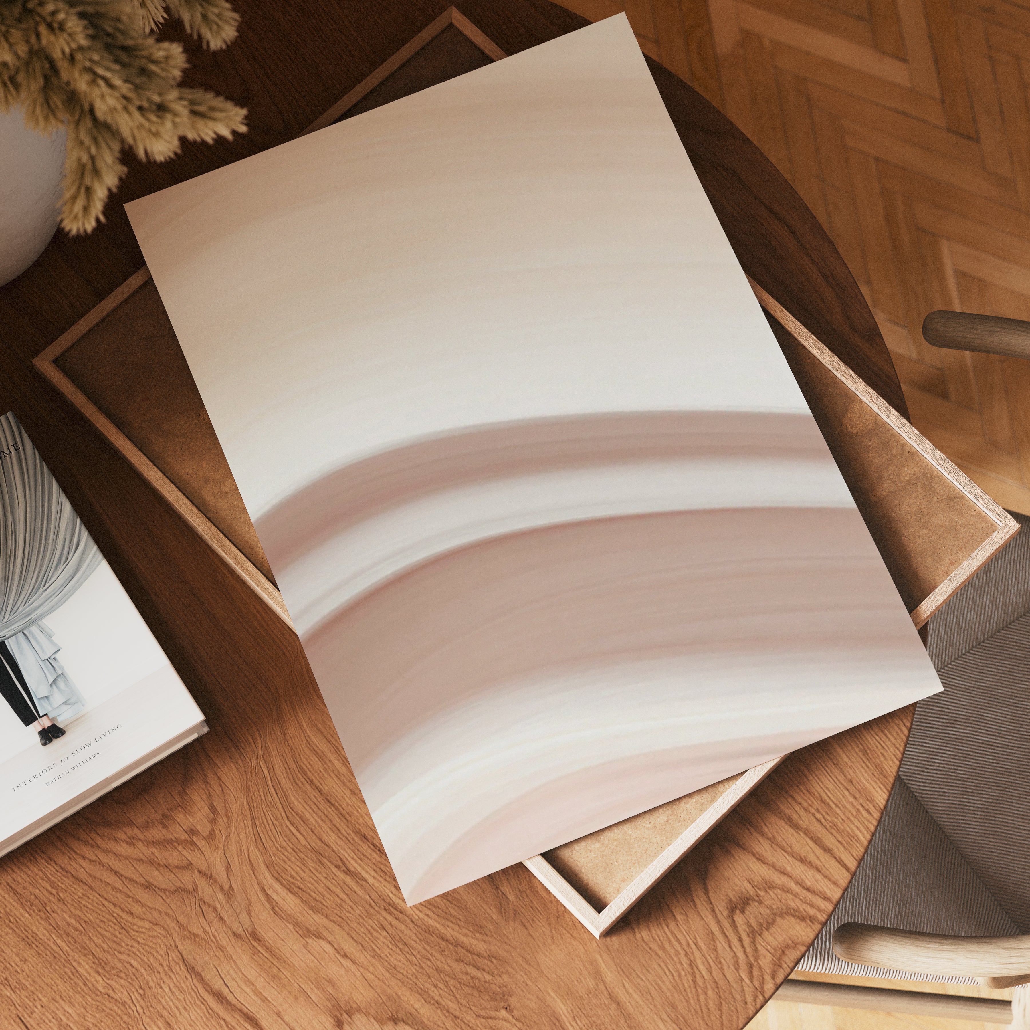 Abstract White Poster – poster på vägg inredning