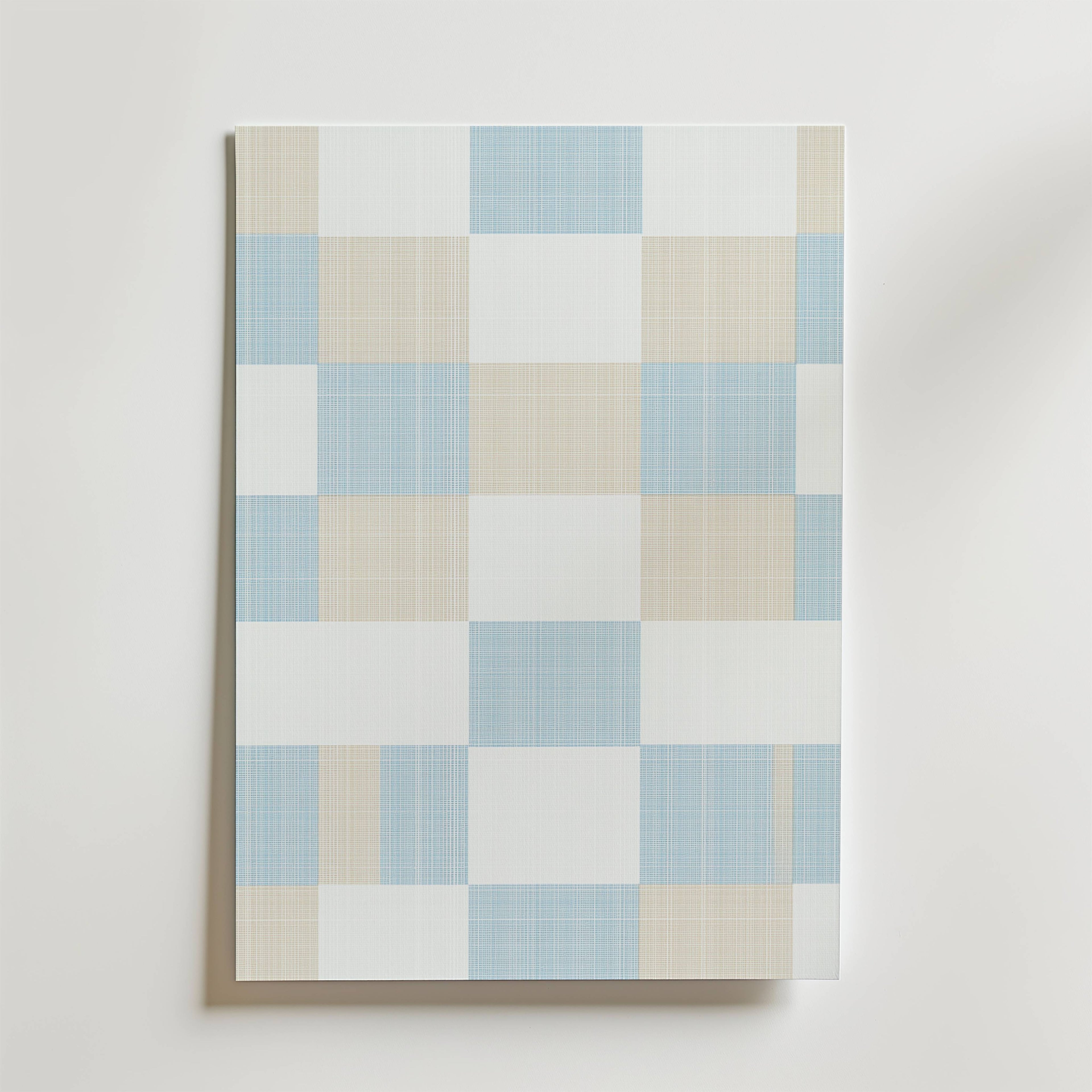 Soft Blue Check Poster