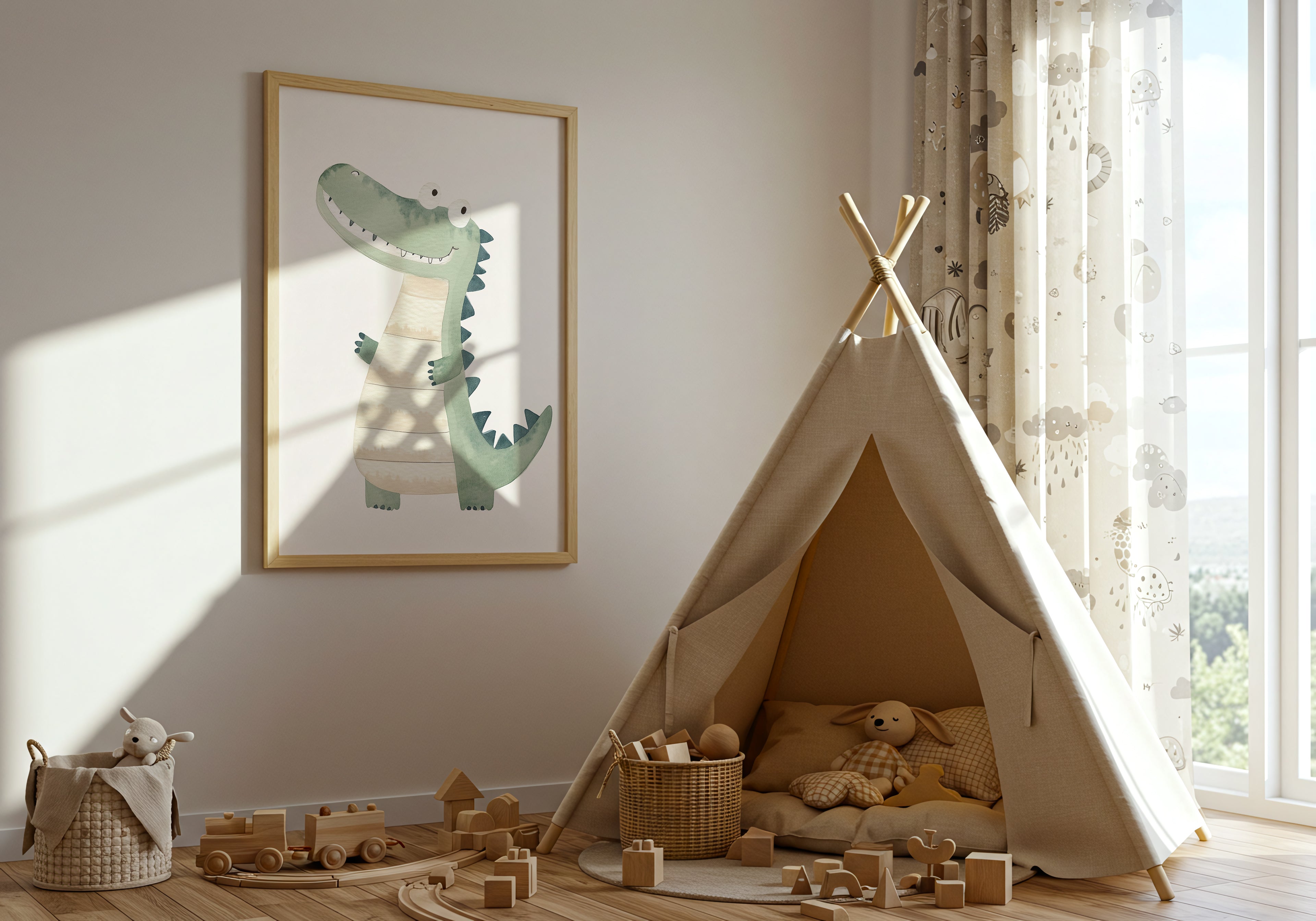 Happy Crocodile Poster