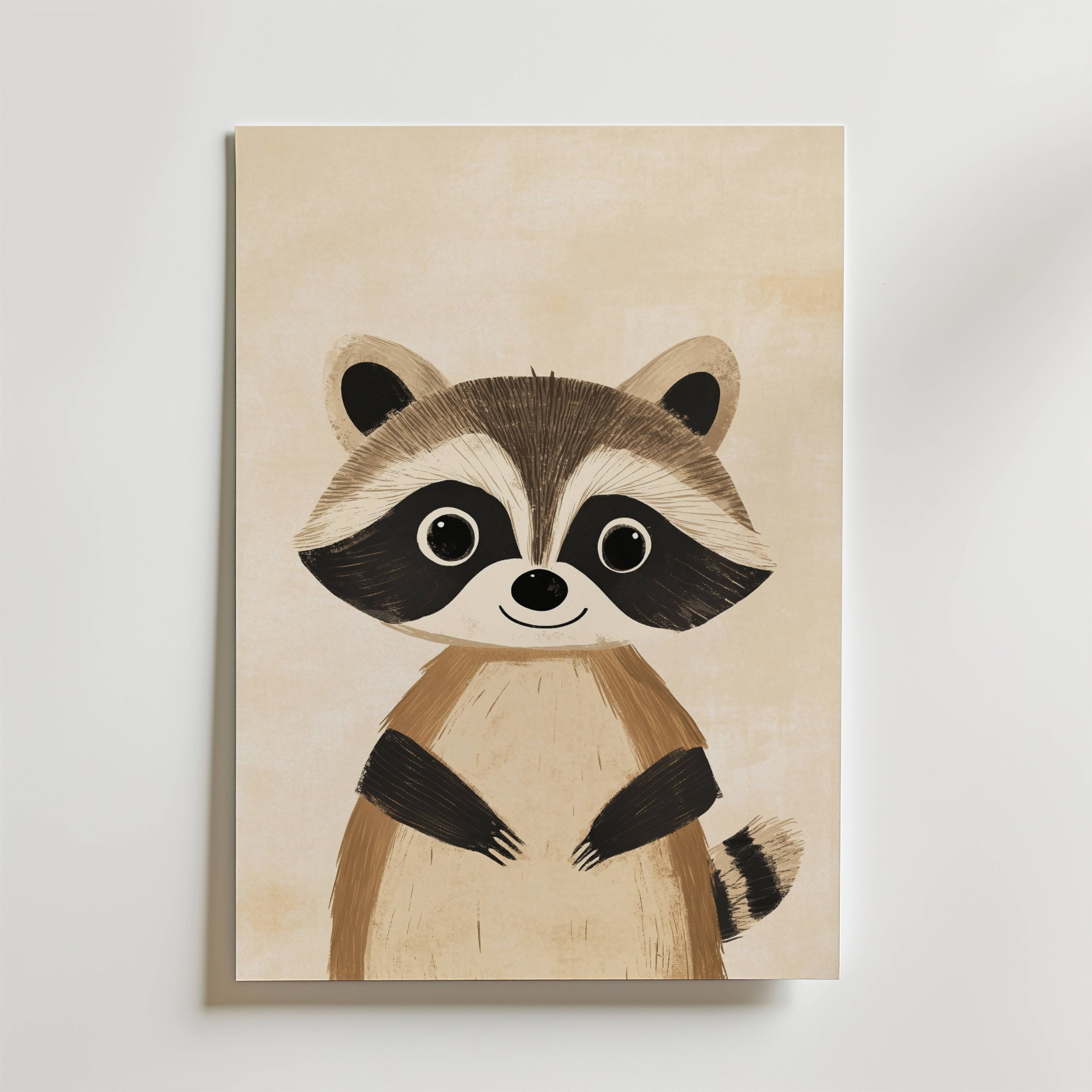 Happy Raccoon Poster