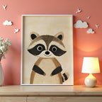 Happy Raccoon Poster