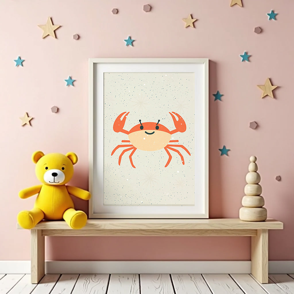 Happy Crab Poster