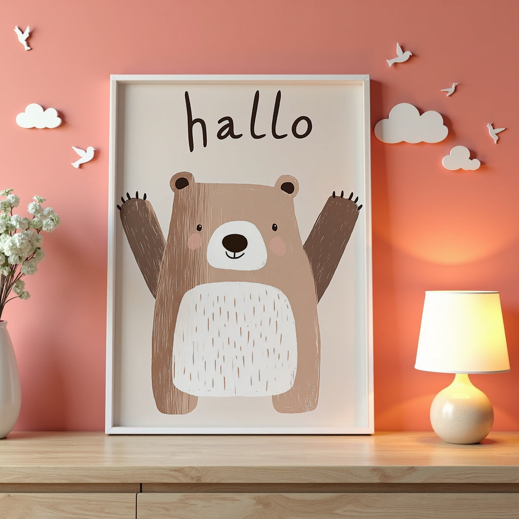 Hallo Bear Poster