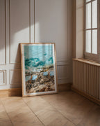 Coastal Striped Chairs Poster