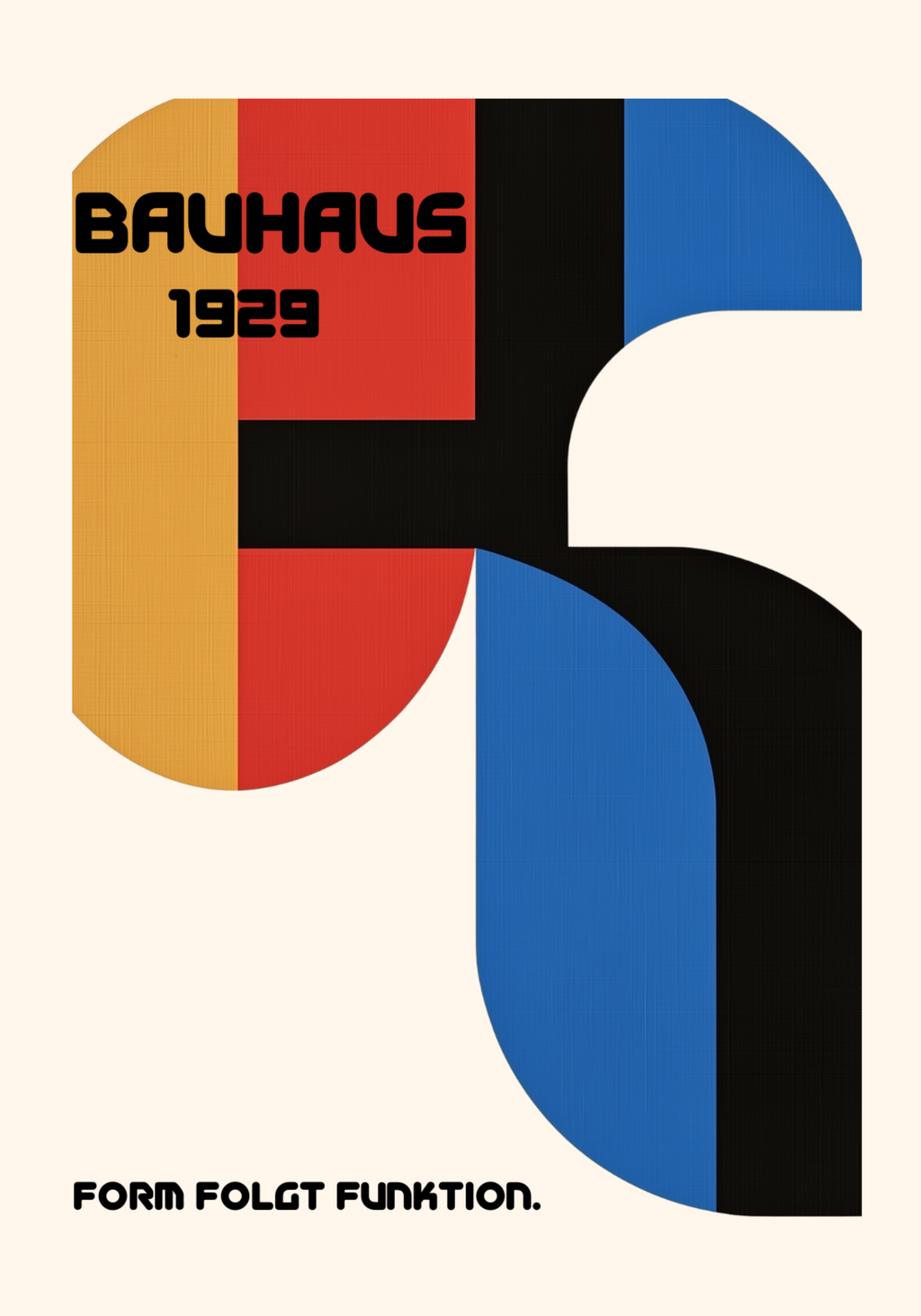Bauhaus Form and Function Poster – poster väggdekoration