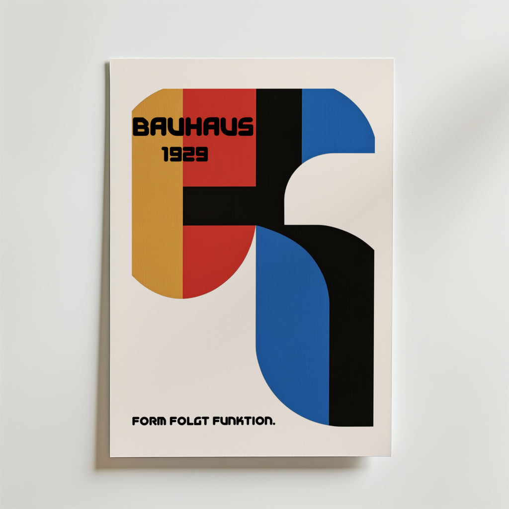 Bauhaus Form and Function Poster – Upptäck den tidlösa elegansen i vår Bauhaus Form and Function Poster , tryckt på