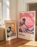 Bundle 2-pack Hokusai Wave Duo – Detta bundle-paket innehåller två matchande posters inspirerade av Hokusais ikoniska