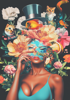 Floral Fantasy Portrait Poster