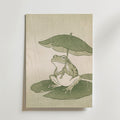 Frog in the Rain Poster – canvas utan passepartout
