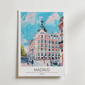 Madrid Gran Via Elegance – stilfullt konsttryck från Bozetto, tryckt på matt finpapper
