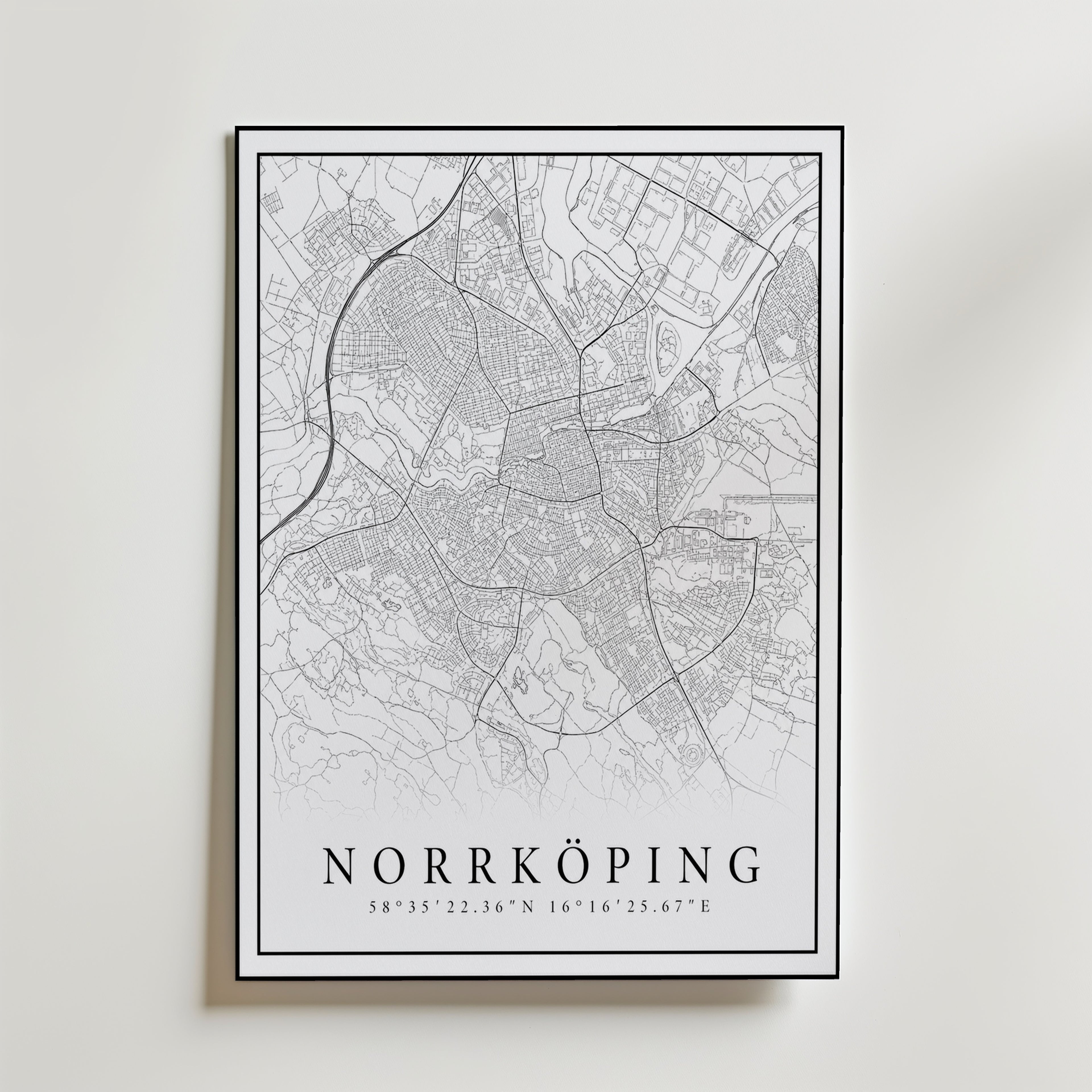 Storleksguide för Norrköping Karta – välj din favoritstorlek och beställ hos Bozetto