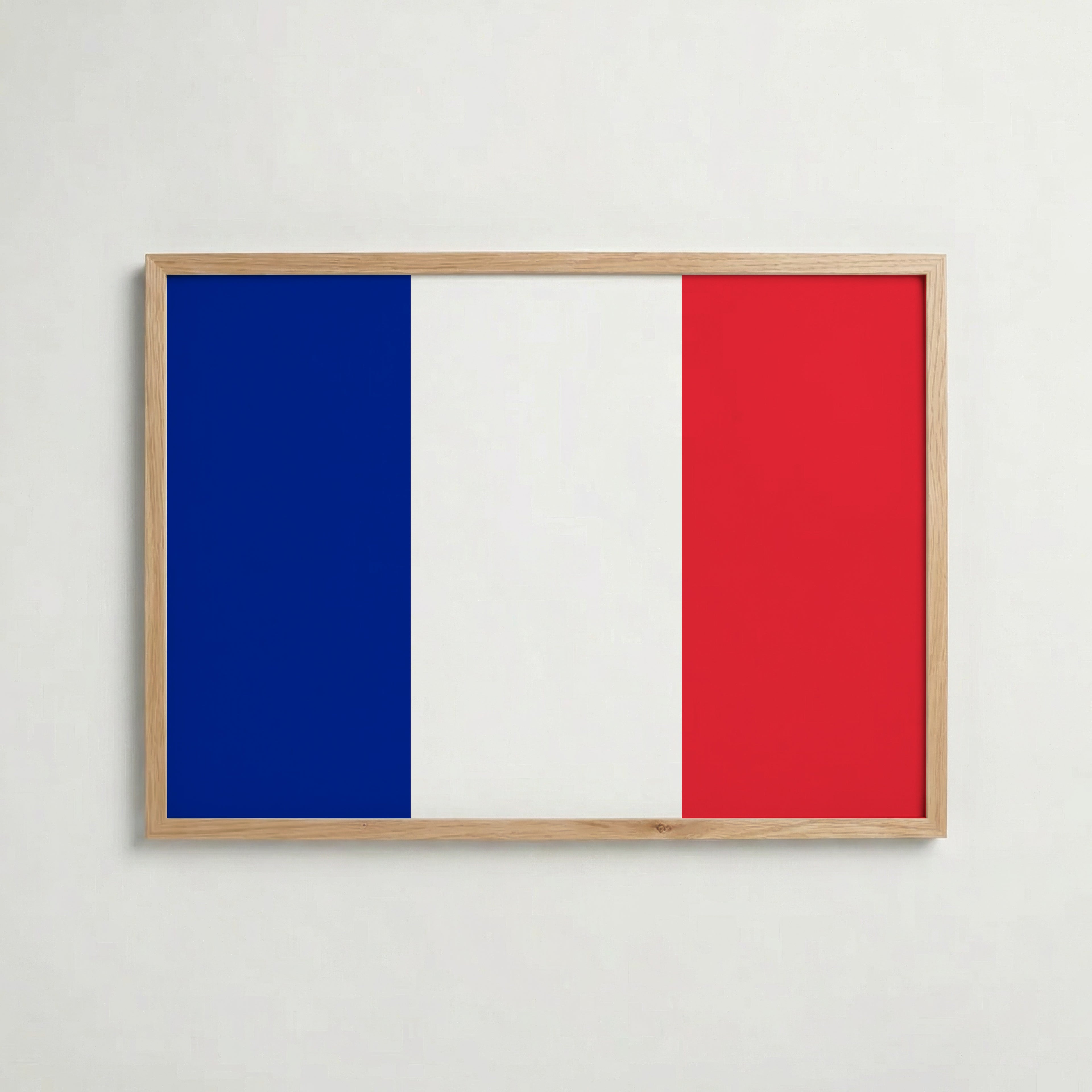 France National Flag Poster i ekram – inramad konsttryck för stilren inredning hos Bozetto