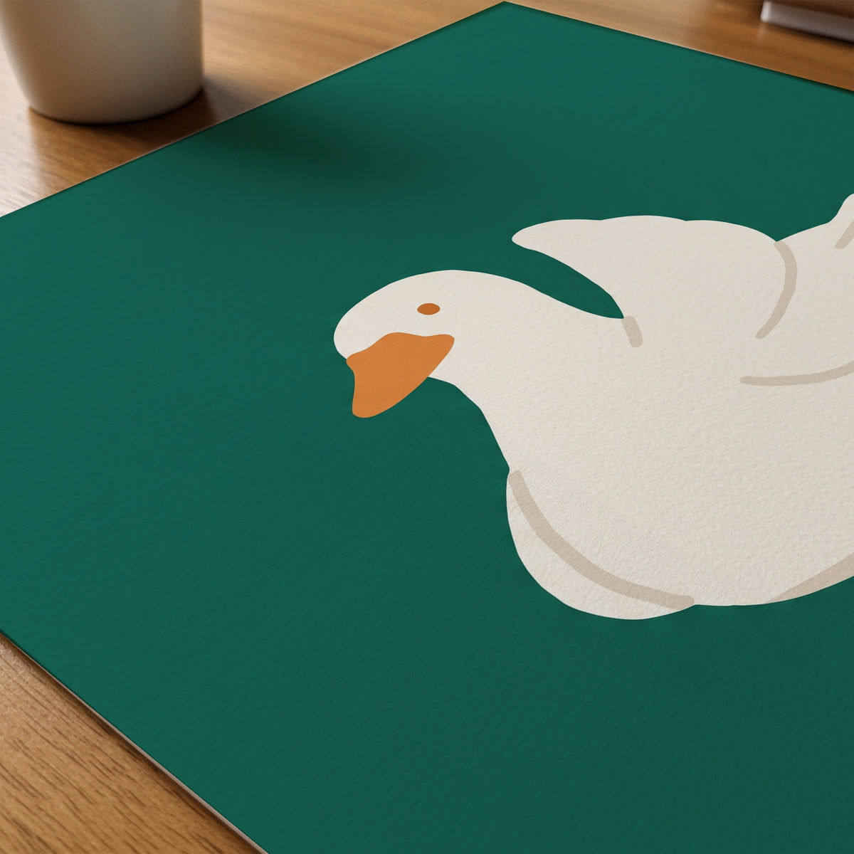 Silly Goose Poster – närbild på papper