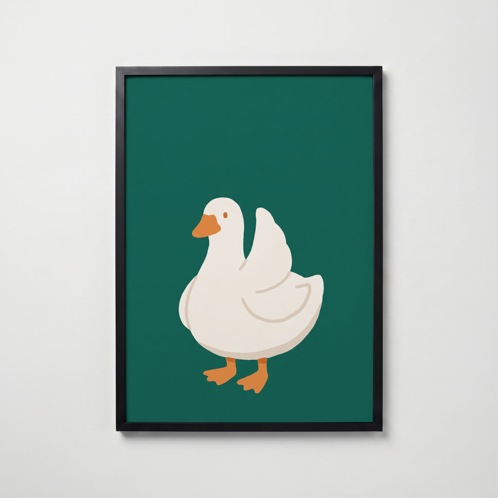 Silly Goose Poster – svart ram
