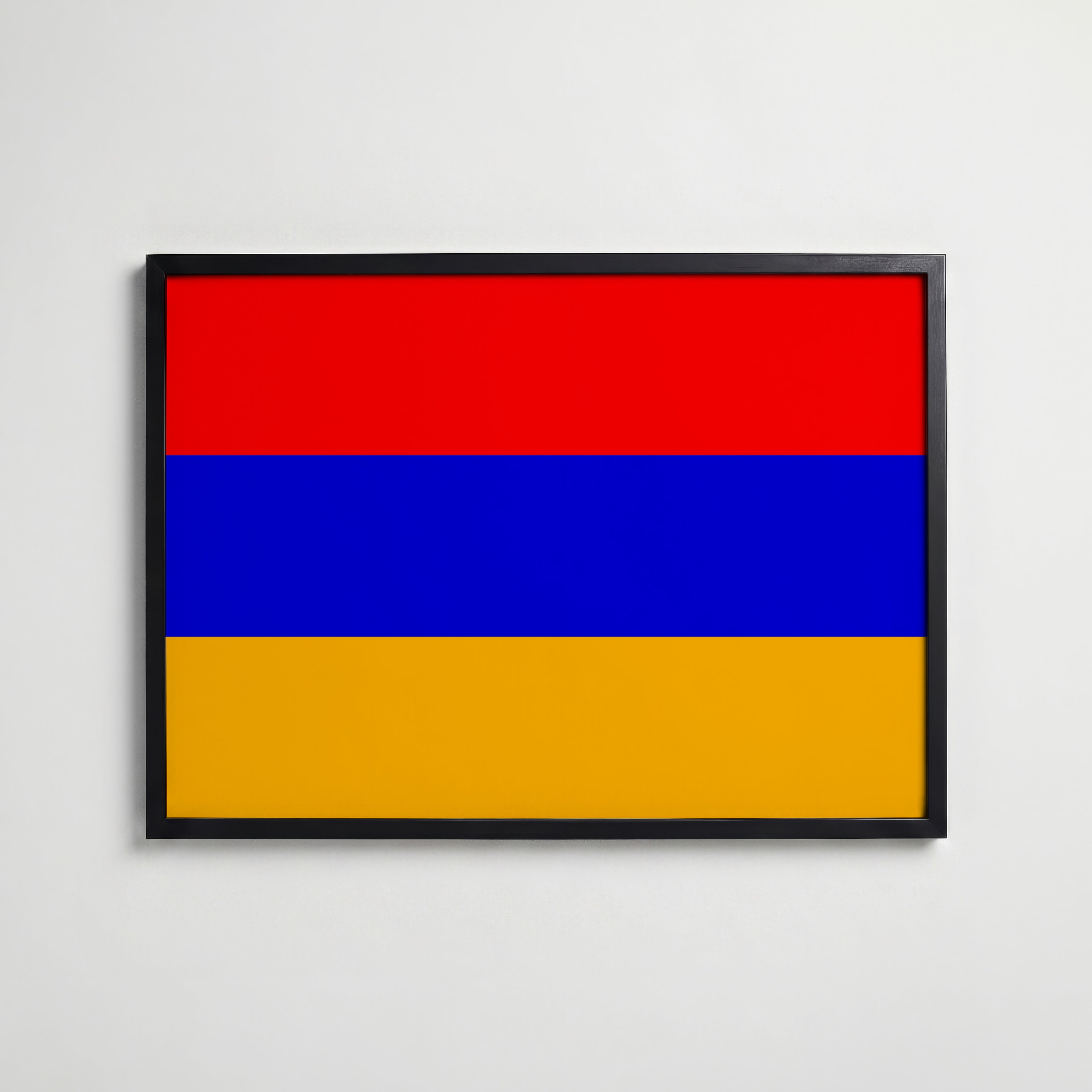 Armenia National Flag Poster i svart ram – stilren konsttryck som väggdekor från Bozetto