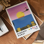 Hiroshi Nagai Sunset Departure Poster