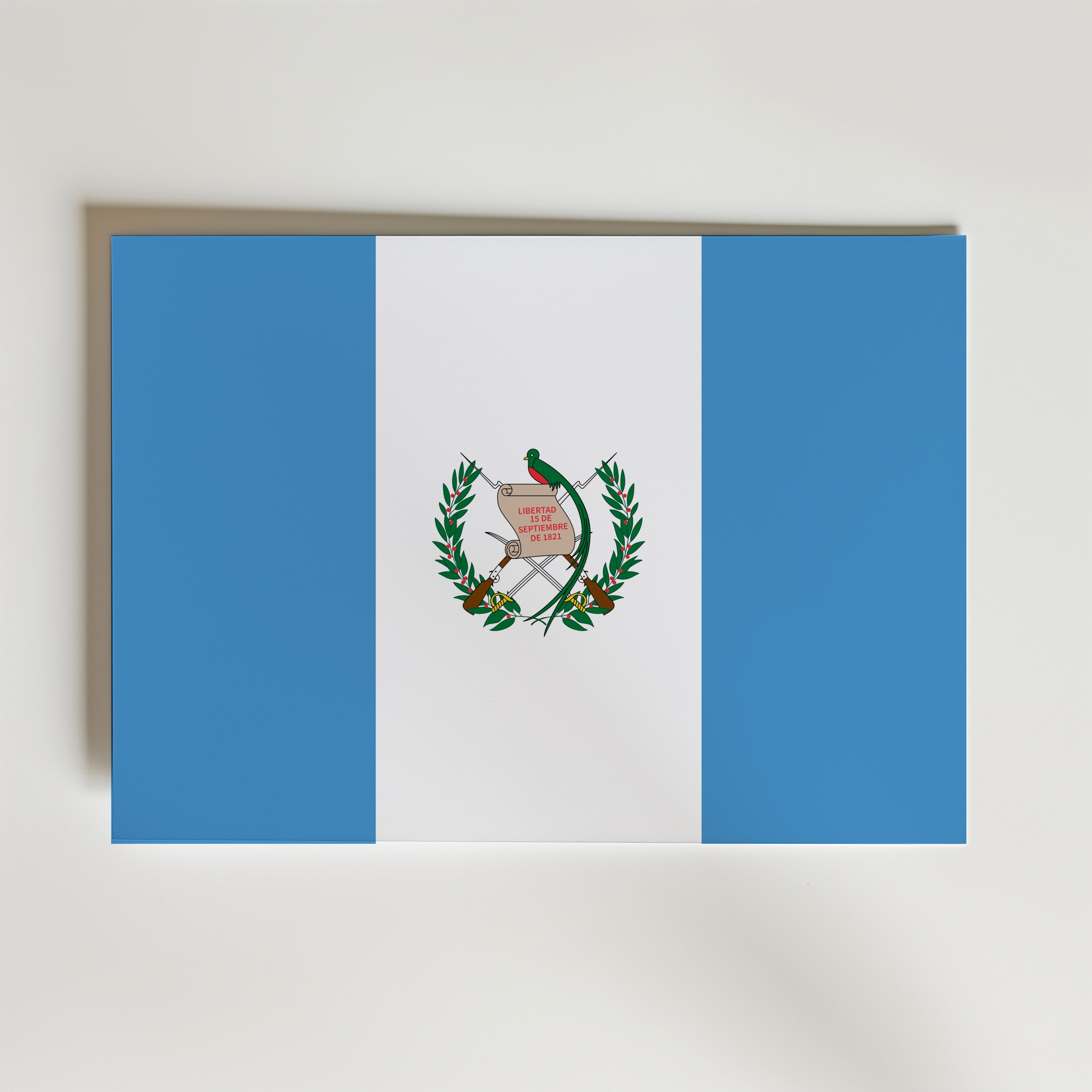 Guatemala National Flag Poster – modern konst och stilren konsttryck för hemmet hos Bozetto