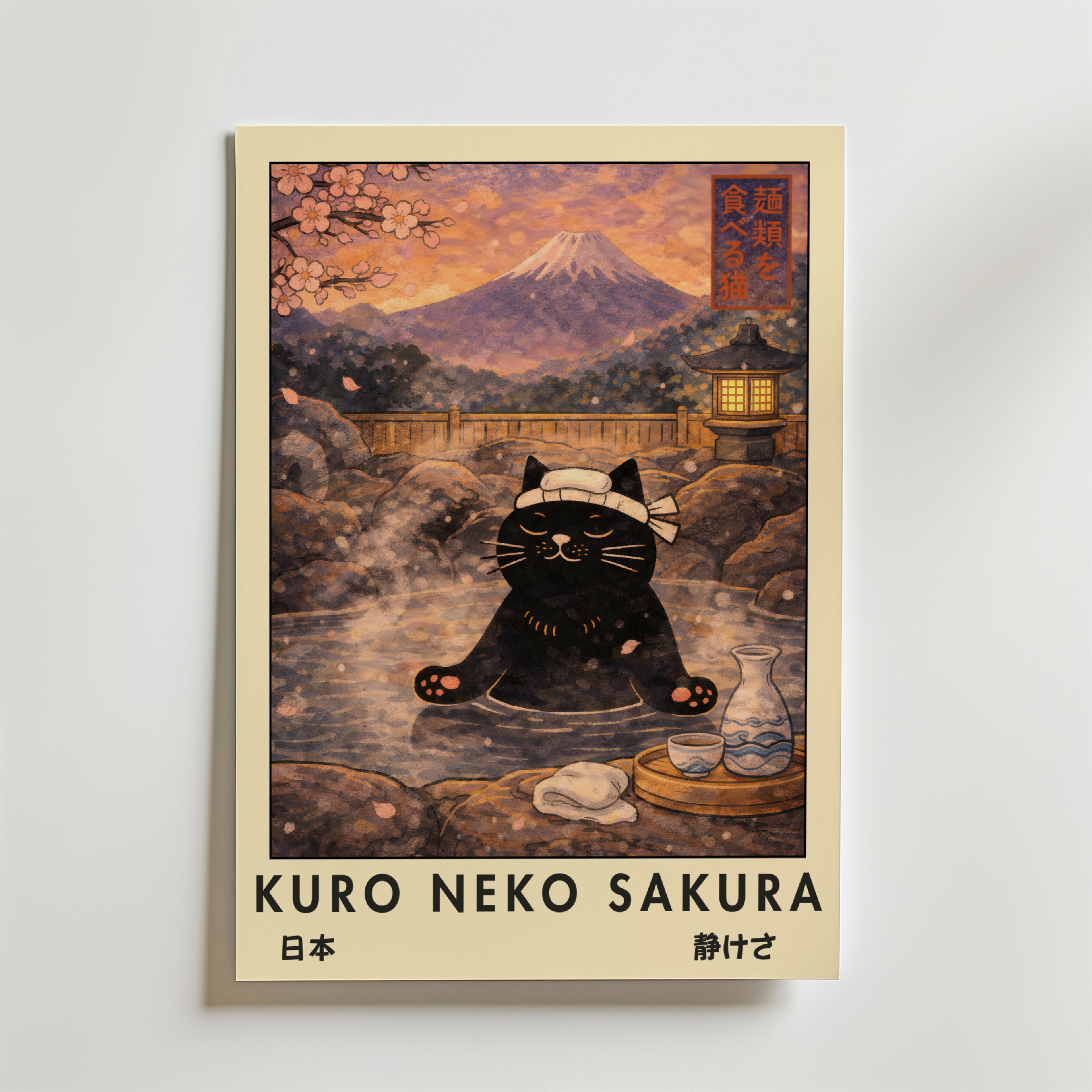 Bundle 2-pack Kuro Neko Sakura Duo – poster på vägg inredning