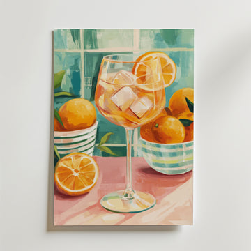 Orange spritz cocktail Drink Poster – Följ med på en smakfull resa med vår Orange spritz cocktail Drink Poster , som är tryck