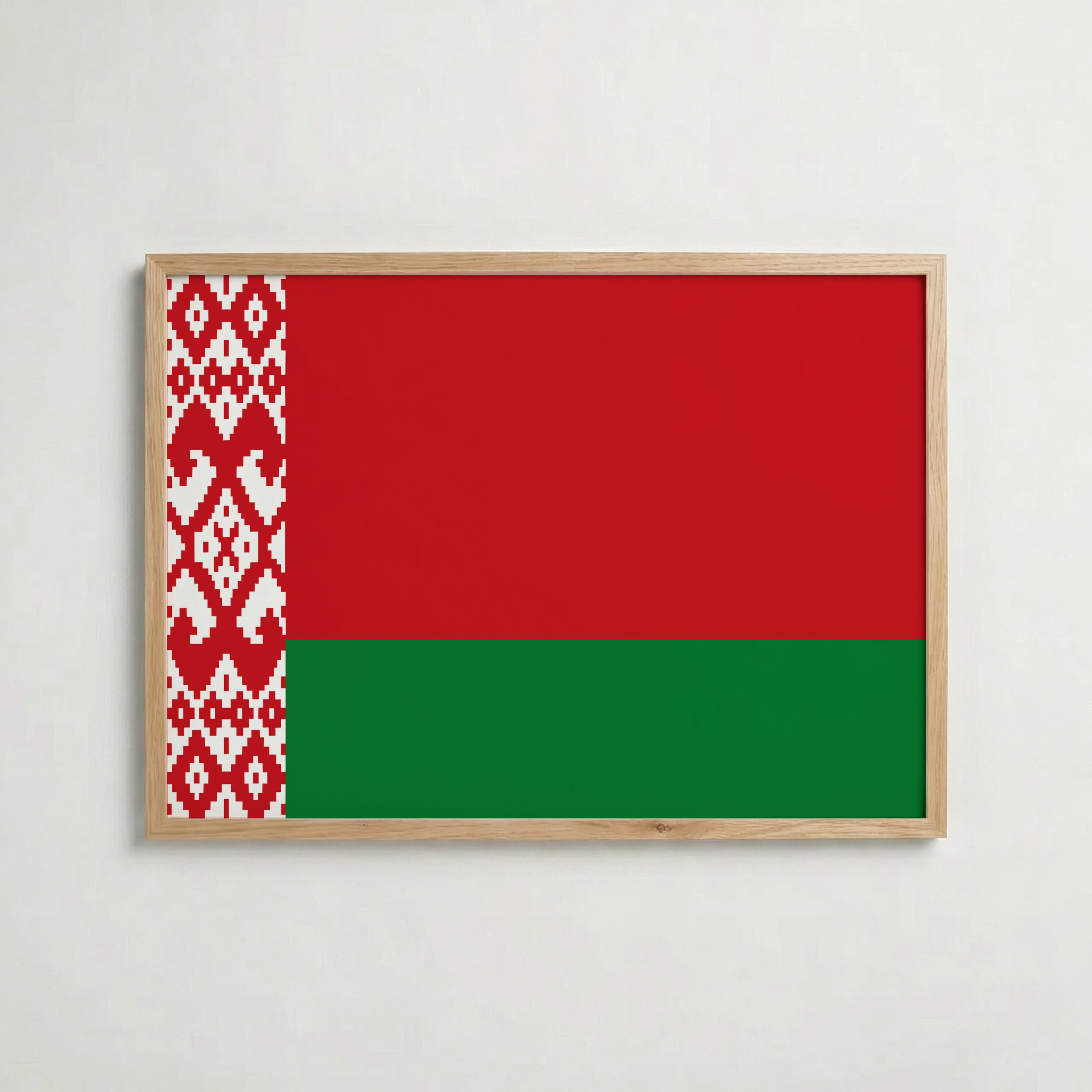 Belarus National Flag Poster i ekram – inramad konsttryck för stilren inredning hos Bozetto