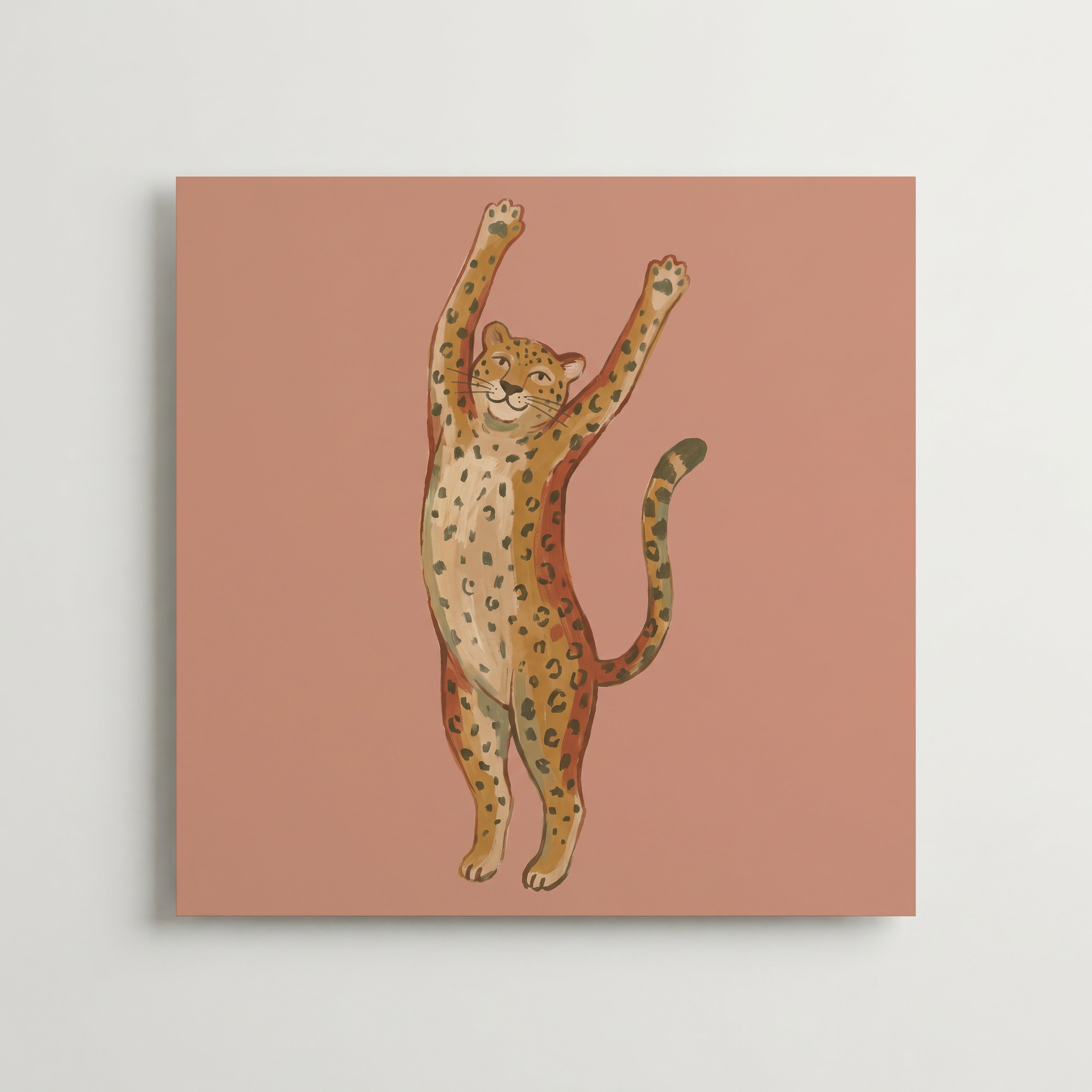 Stretching Leopard Poster – produktbild