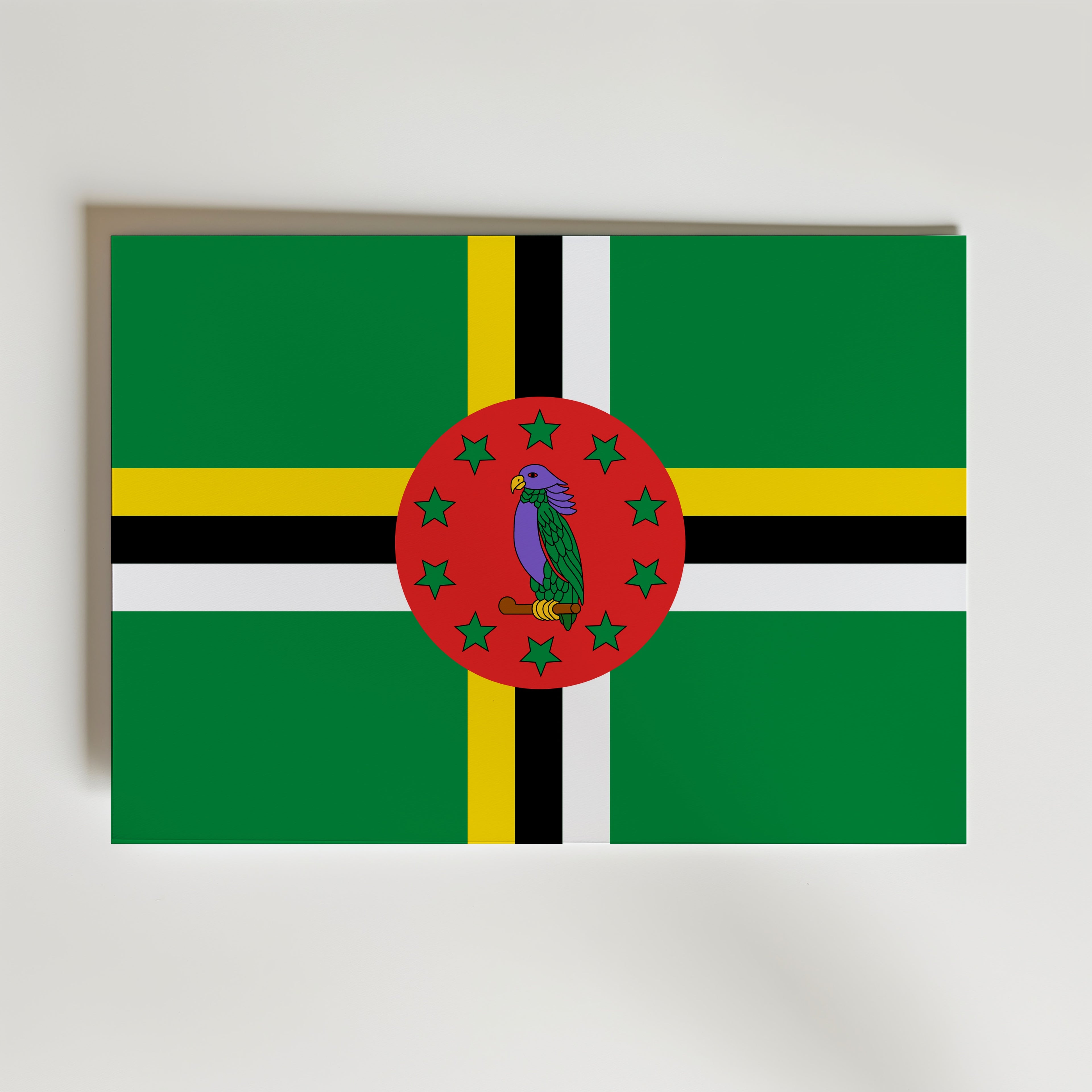 Dominica National Flag Poster – modern konst och stilren konsttryck för hemmet hos Bozetto