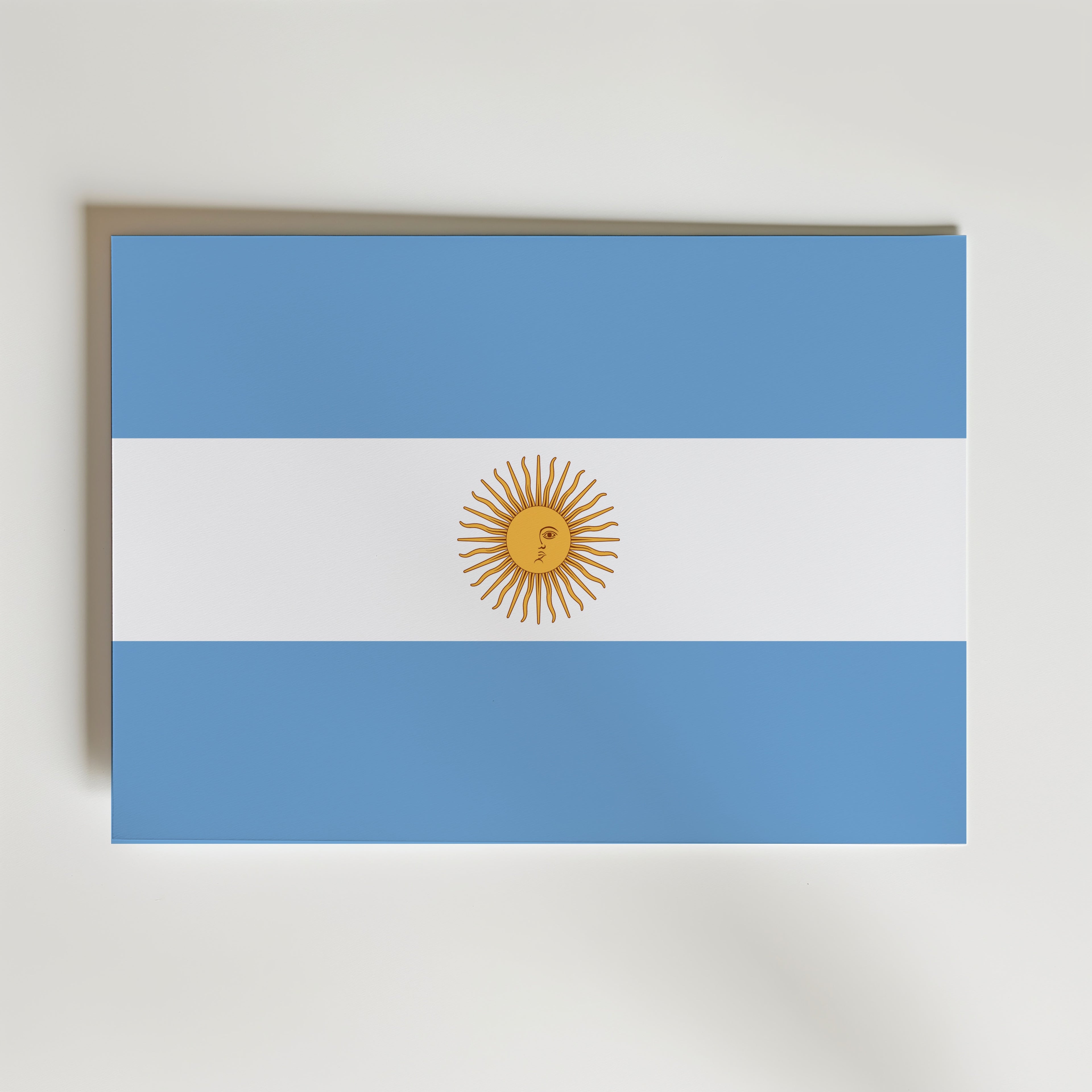 Argentina National Flag Poster – modern konst och stilren konsttryck för hemmet hos Bozetto