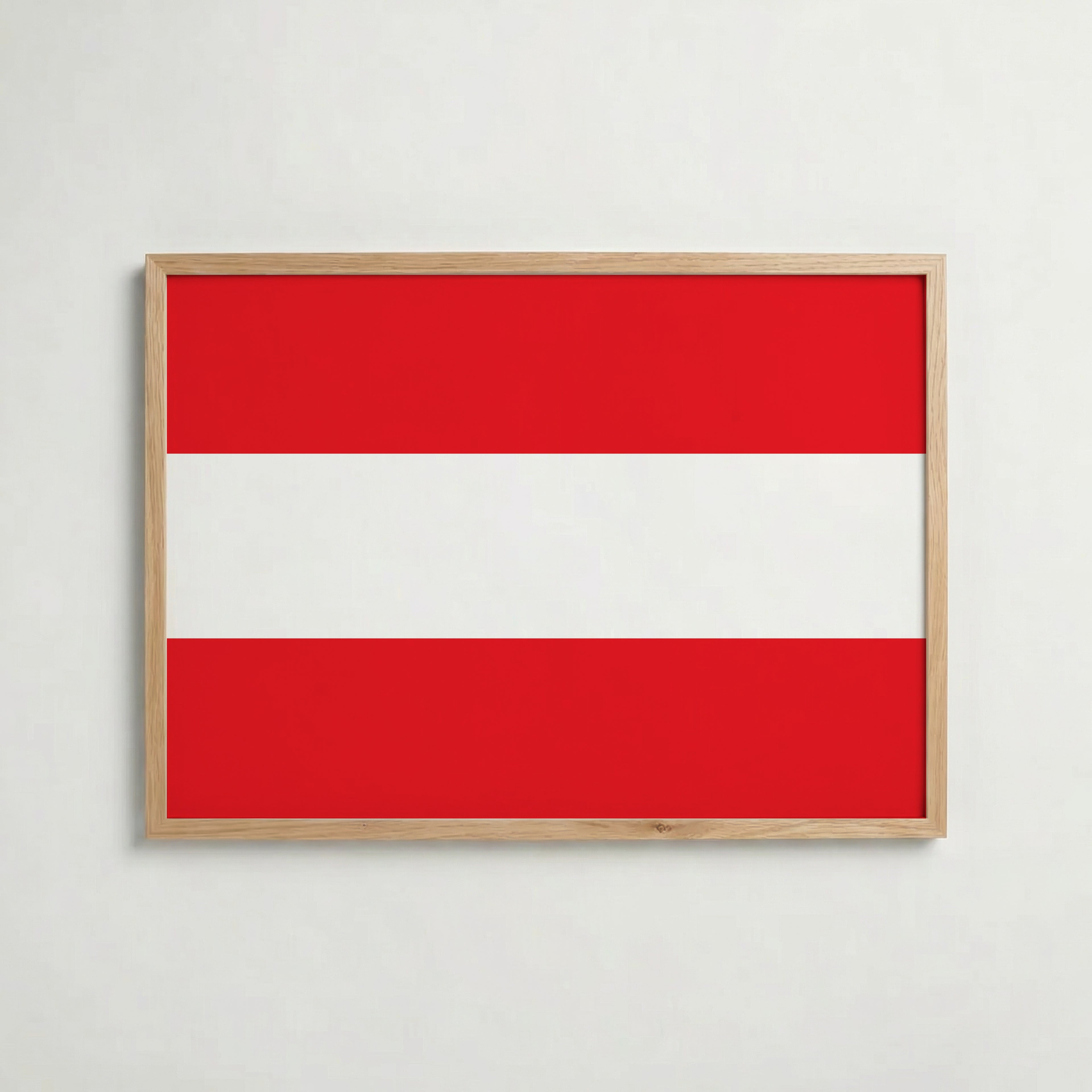 Austria National Flag Poster i ekram – inramad konsttryck för stilren inredning hos Bozetto