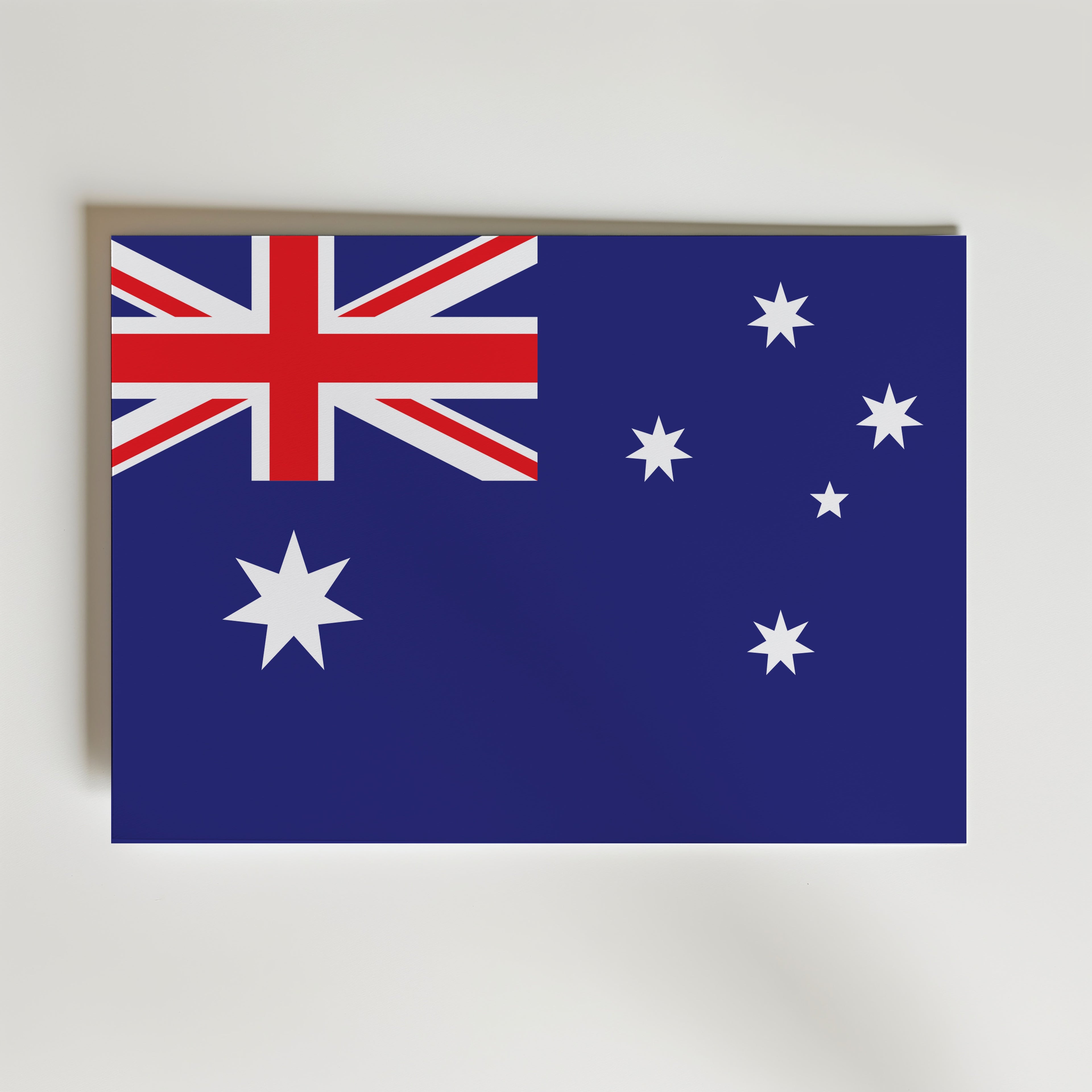 Australia National Flag Poster – modern konst och stilren konsttryck för hemmet hos Bozetto