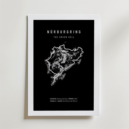 Nürburgring Poster – med passepartout