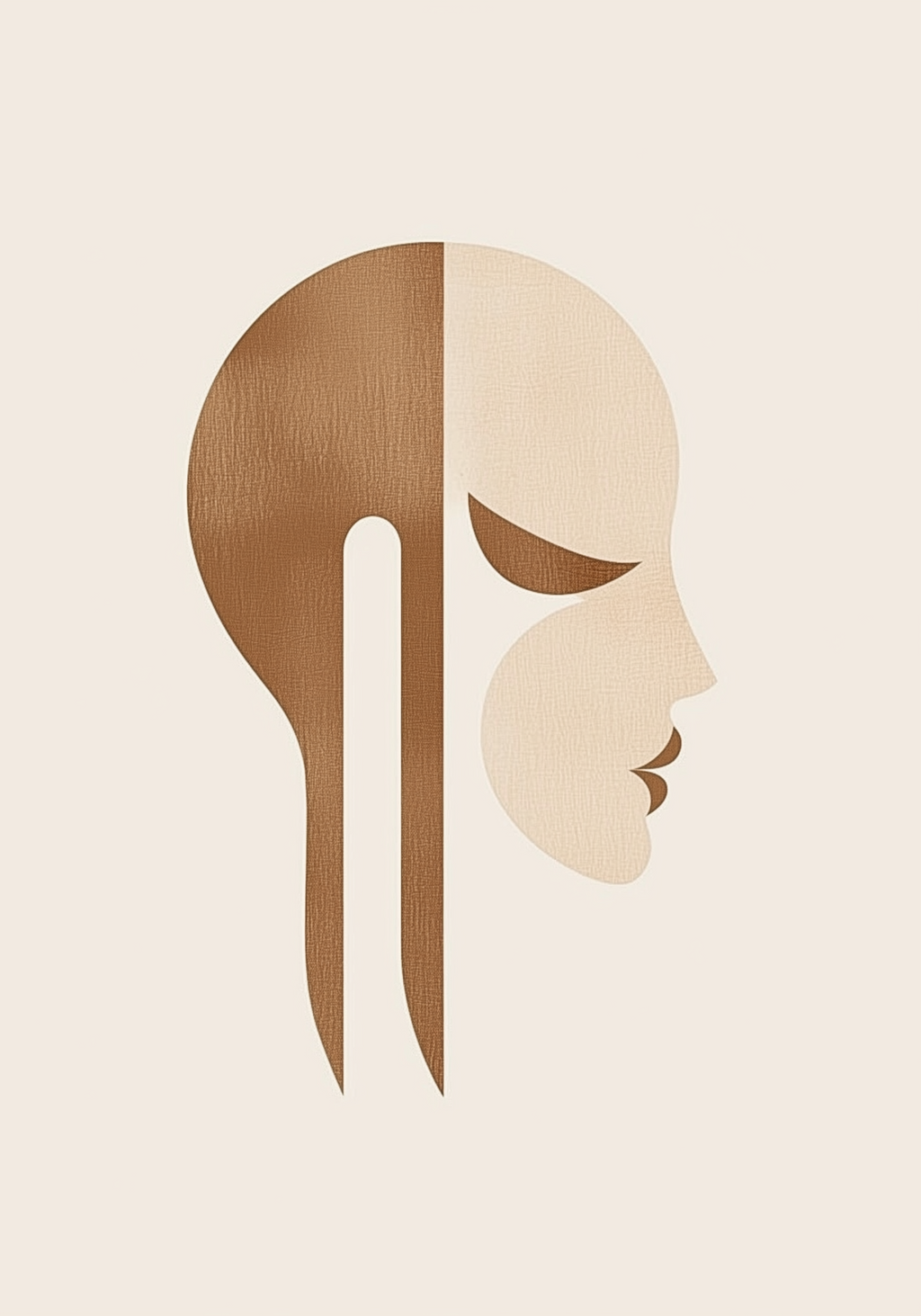 Abstract Side Portrait Poster – poster väggdekoration