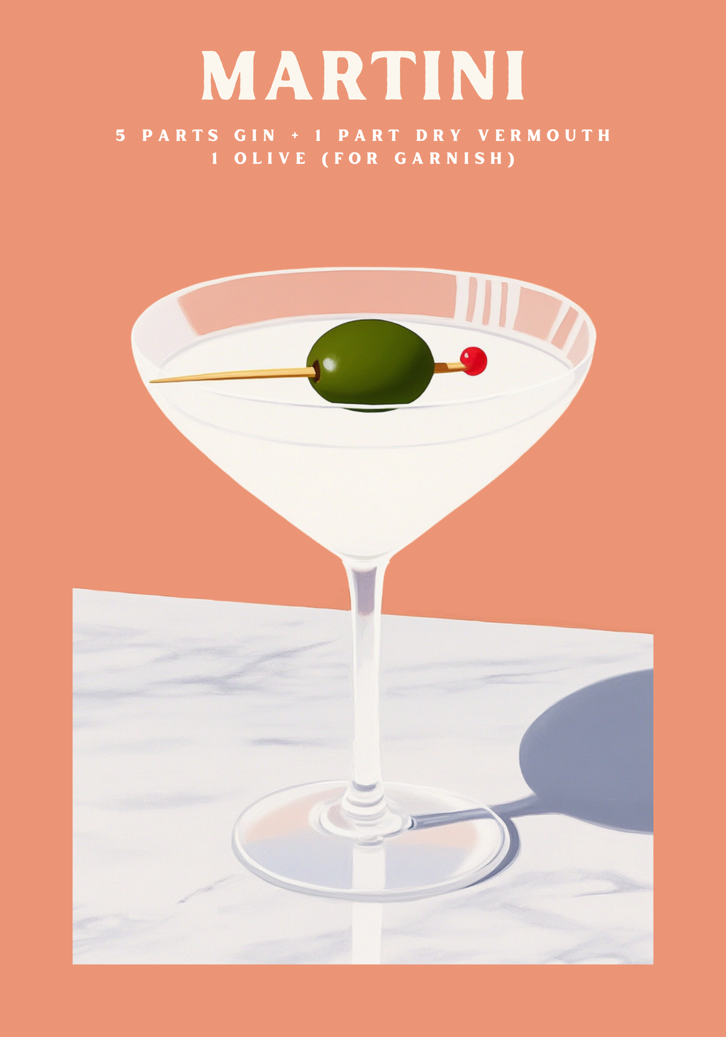 Martini Drink Poster