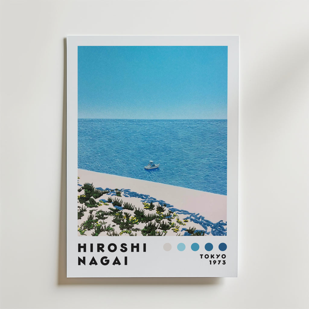 Mockup av Hiroshi Nagai Solitude by affisch på vägg – köp enkelt hos Bozetto i hög kvalitet