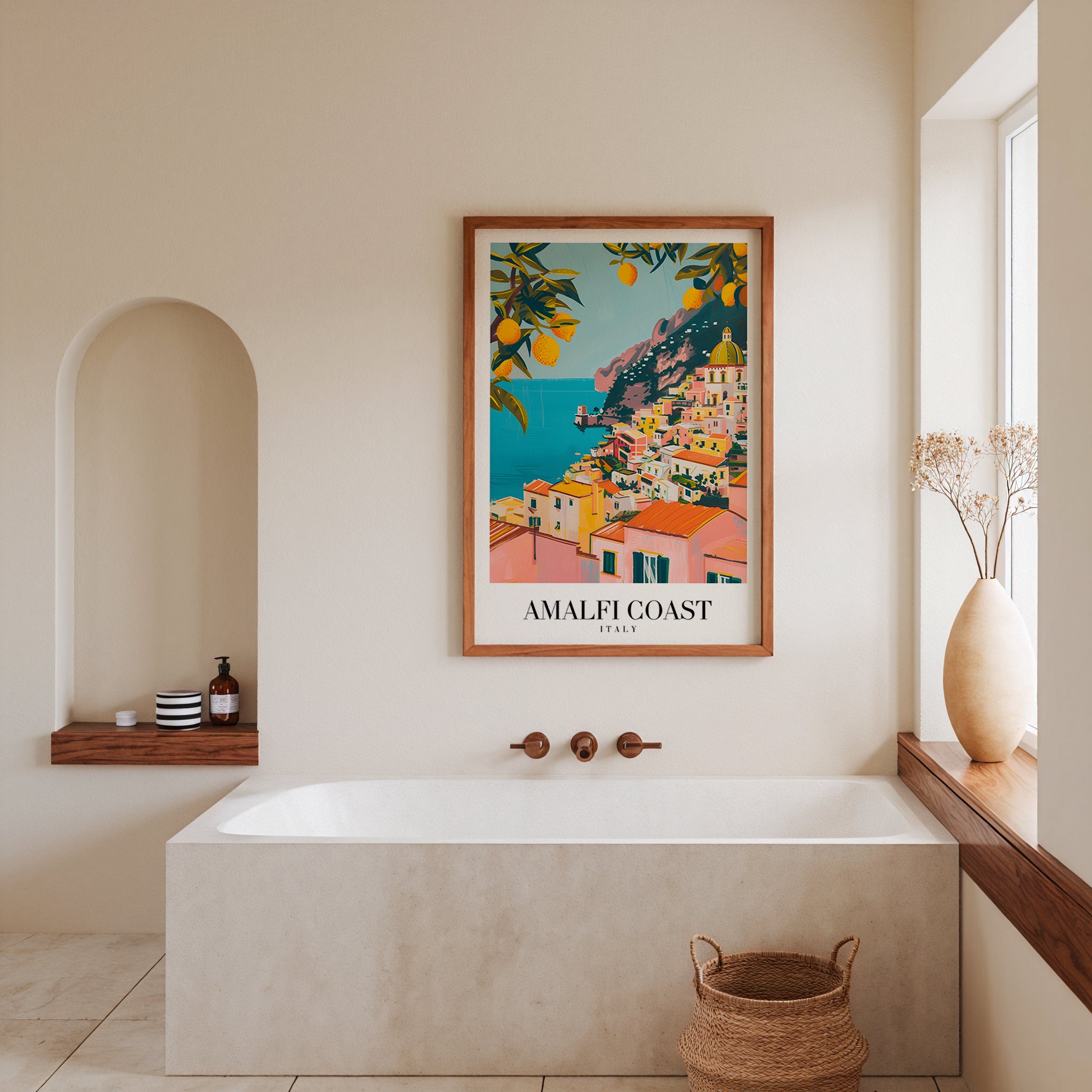 Sunlit Amalfi Coast Poster