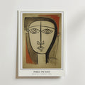 Picasso Neutral Toned Face – stilfullt konsttryck från Bozetto, tryckt på matt finpapper
