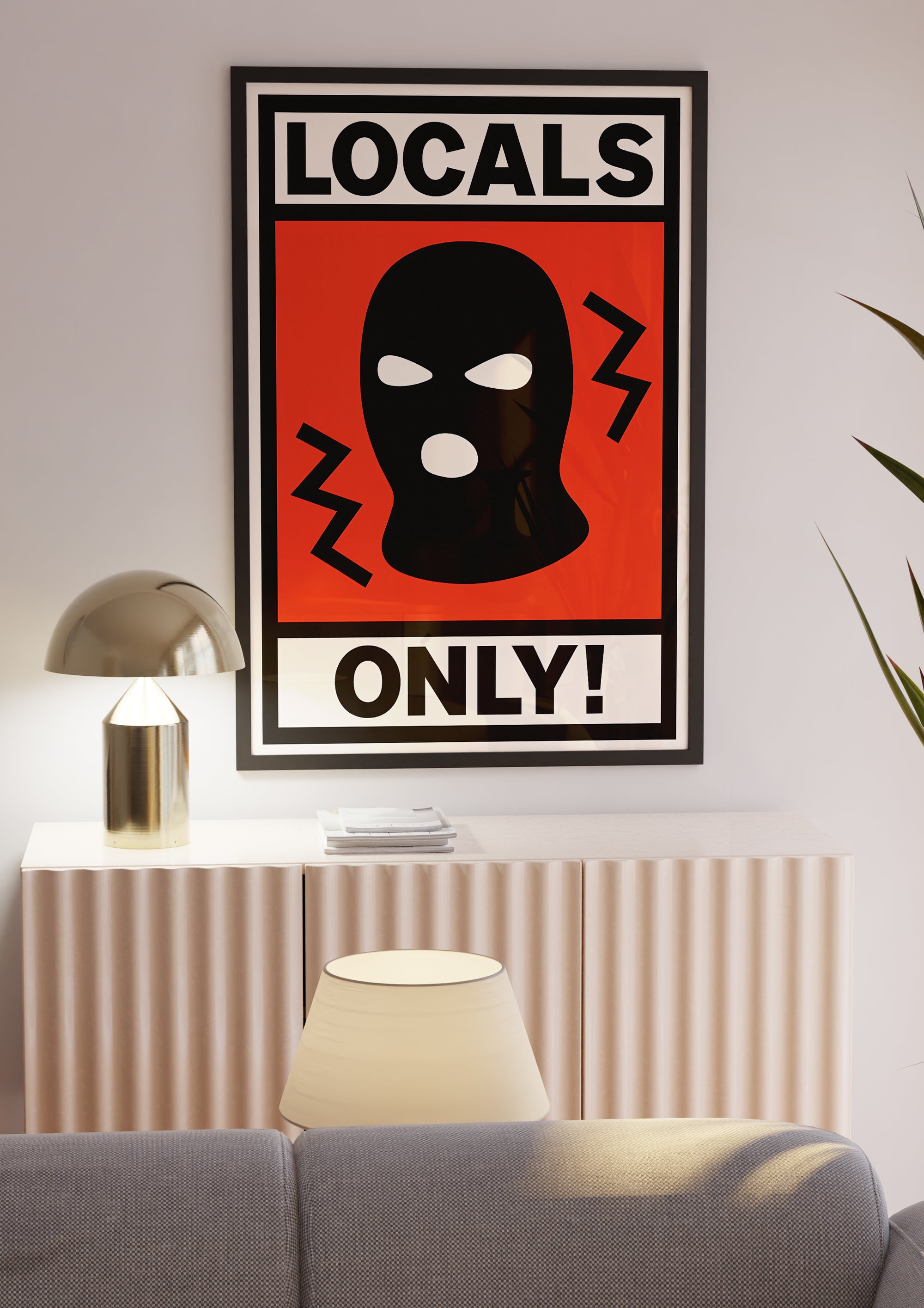 Locals Only poster visad rakt fram – Bozetto affisch i hög tryckkvalitet i hög tryckkvalitet
