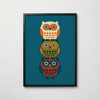 Owl Totem Poster – svart ram