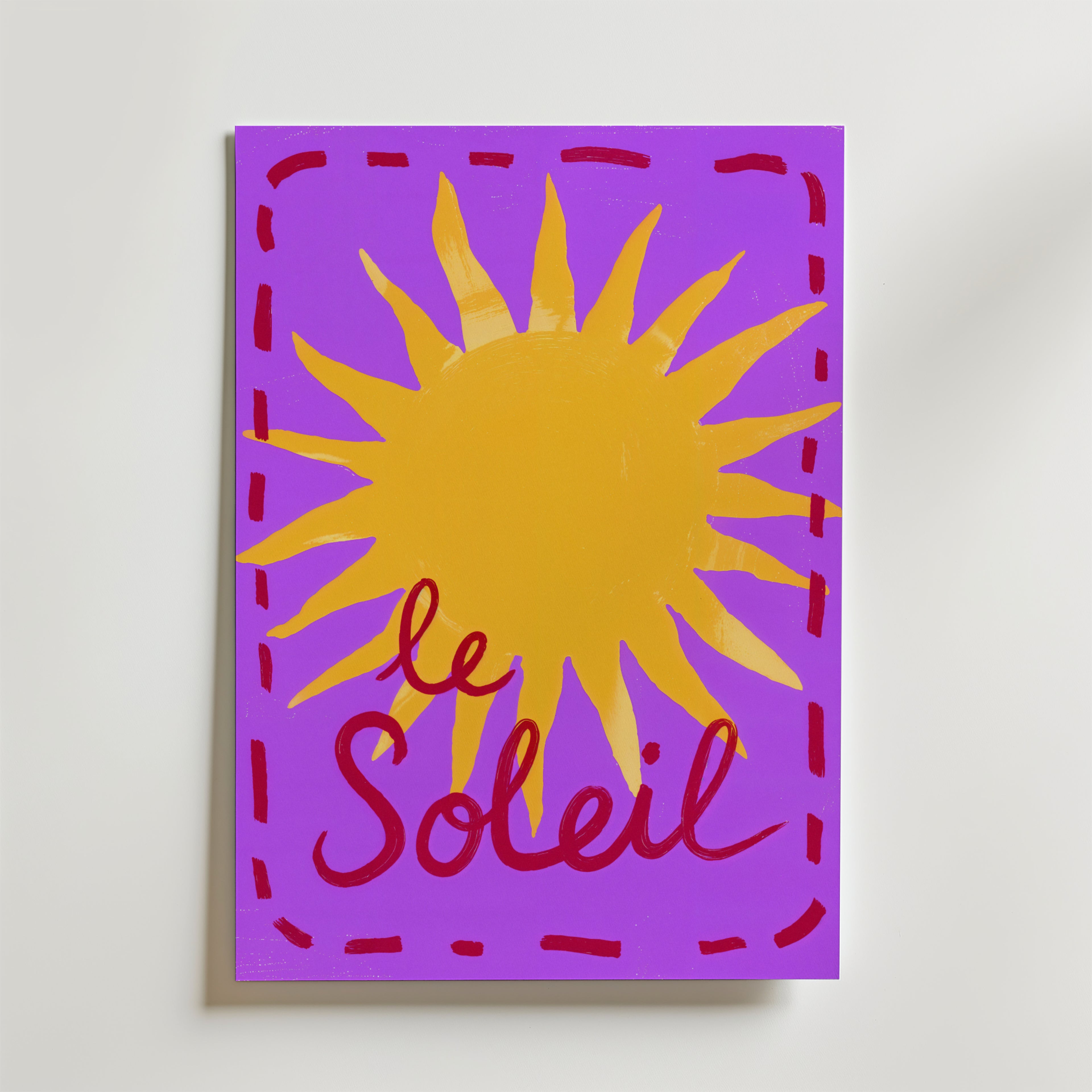 Le Soleil Sun – stilfullt konsttryck från Bozetto, tryckt på matt finpapper i hög tryckkvalitet